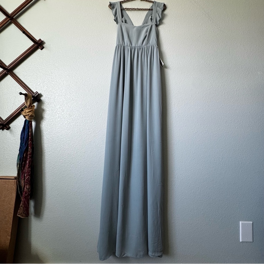 Show Me Your Mumu Small Silver Sage June Maxi, Prom, Bridesmaid, Maternity New - Picture 5 of 16